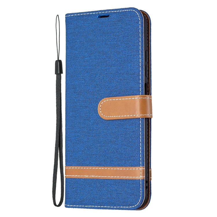 For Xiaomi Poco M3 Pro / Redmi Note 10 5G Color Matching Denim Texture Horizontal Flip Leather Case with Holder & Card Slots & Wallet & Lanyard
