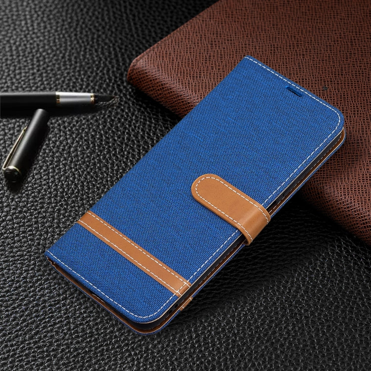 For Xiaomi Poco M3 Pro / Redmi Note 10 5G Color Matching Denim Texture Horizontal Flip Leather Case with Holder & Card Slots & Wallet & Lanyard