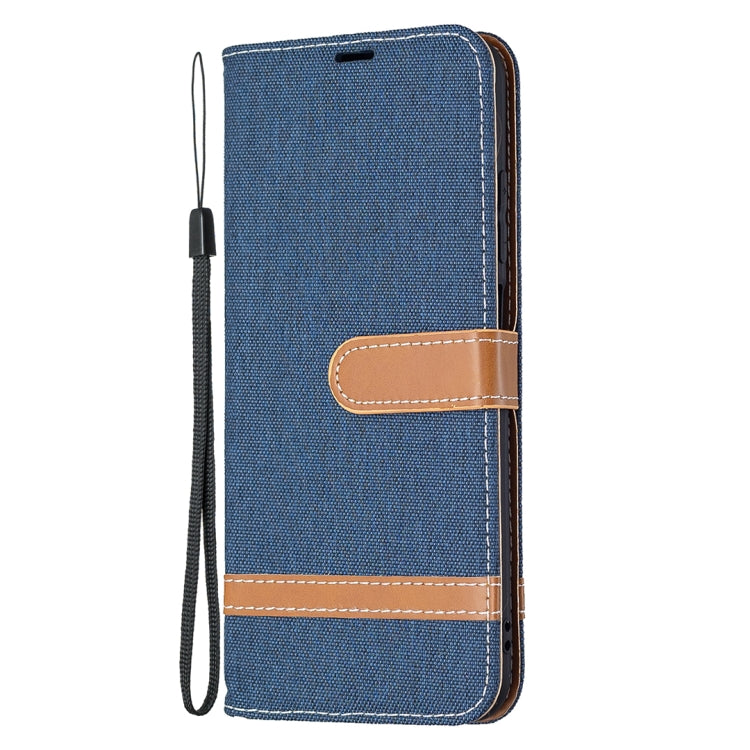 For Xiaomi Poco M3 Pro / Redmi Note 10 5G Color Matching Denim Texture Horizontal Flip Leather Case with Holder & Card Slots & Wallet & Lanyard