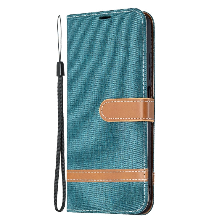 For Xiaomi Poco M3 Pro / Redmi Note 10 5G Color Matching Denim Texture Horizontal Flip Leather Case with Holder & Card Slots & Wallet & Lanyard