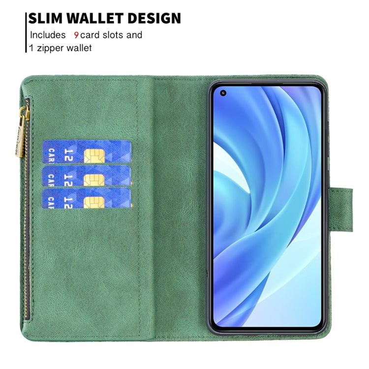 For Xiaomi Mi 11 Lite Flying Butterfly Embossing Pattern Zipper Horizontal Flip Leather Case with Holder & Card Slots & Wallet