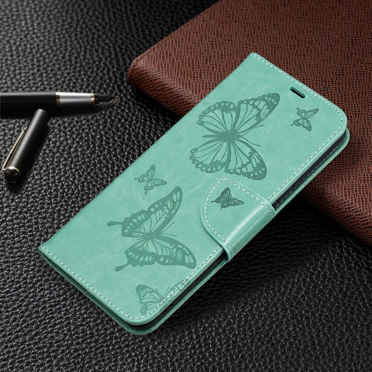 For Xiaomi Mi 11 Lite Embossing Two Butterflies Pattern Horizontal Flip PU Leather Case with Holder & Card Slot & Wallet & Lanyard