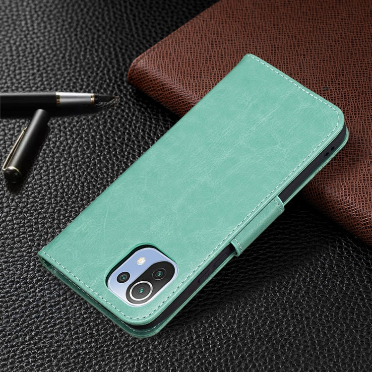 For Xiaomi Mi 11 Lite Embossing Two Butterflies Pattern Horizontal Flip PU Leather Case with Holder & Card Slot & Wallet & Lanyard