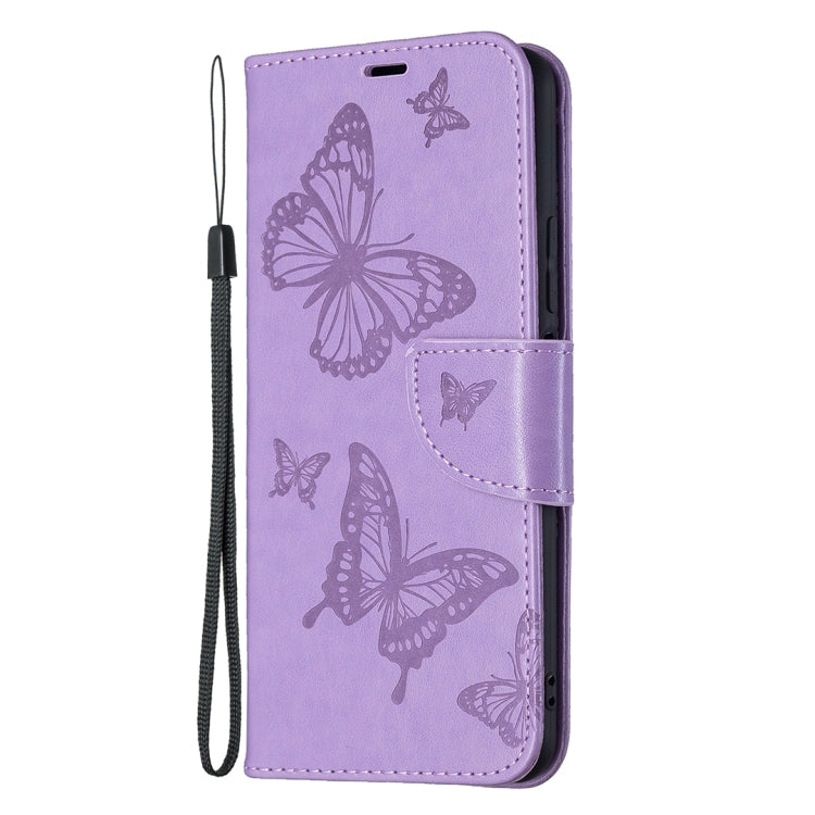 For Xiaomi Mi 11 Lite Embossing Two Butterflies Pattern Horizontal Flip PU Leather Case with Holder & Card Slot & Wallet & Lanyard