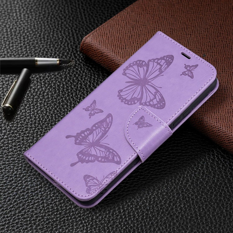 For Xiaomi Mi 11 Lite Embossing Two Butterflies Pattern Horizontal Flip PU Leather Case with Holder & Card Slot & Wallet & Lanyard