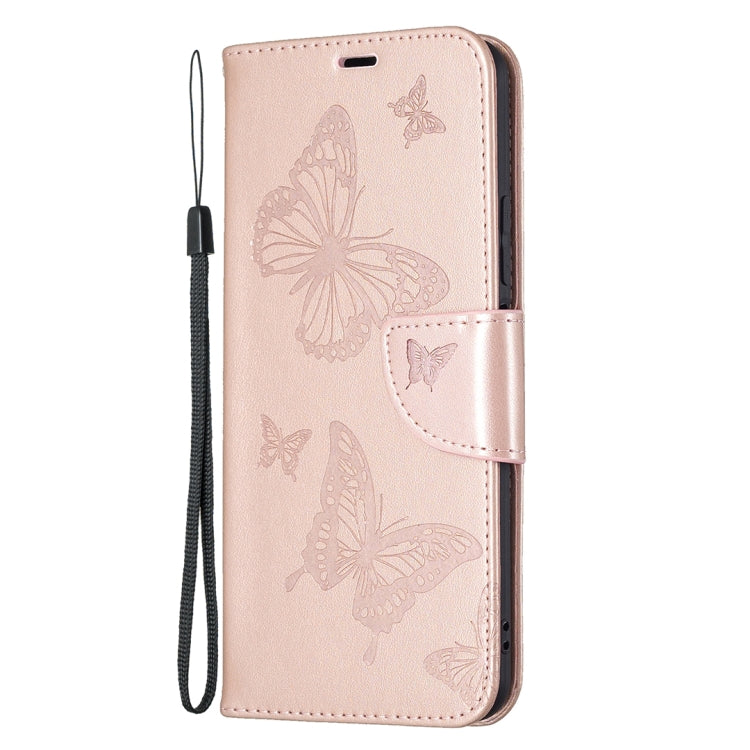 For Xiaomi Mi 11 Lite Embossing Two Butterflies Pattern Horizontal Flip PU Leather Case with Holder & Card Slot & Wallet & Lanyard