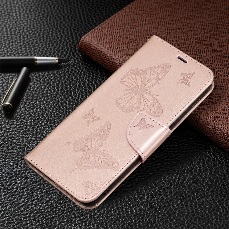 For Xiaomi Mi 11 Lite Embossing Two Butterflies Pattern Horizontal Flip PU Leather Case with Holder & Card Slot & Wallet & Lanyard
