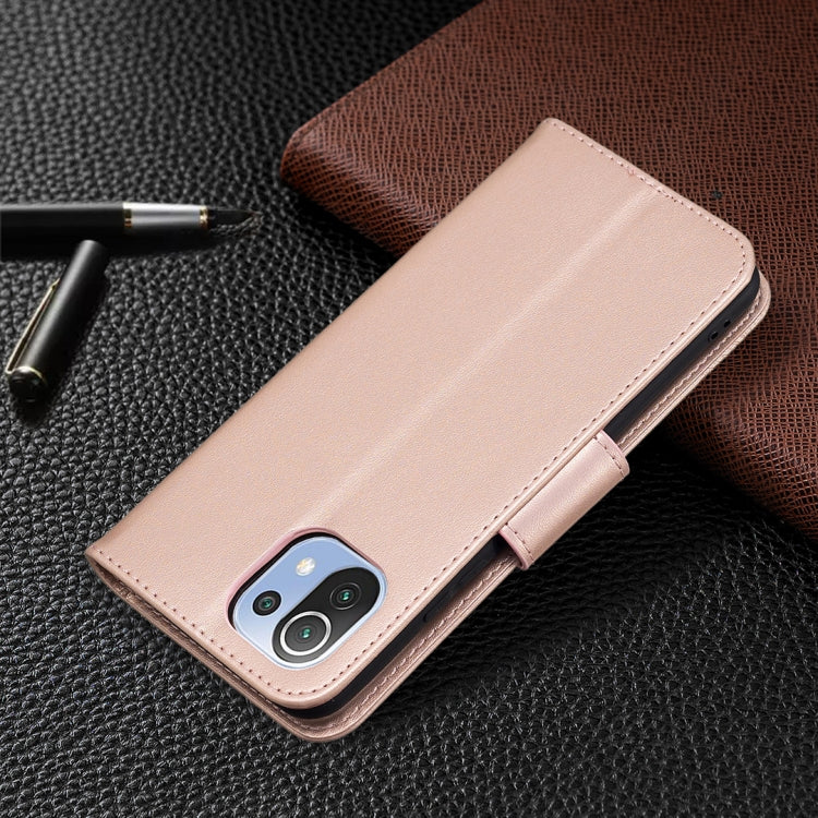 For Xiaomi Mi 11 Lite Embossing Two Butterflies Pattern Horizontal Flip PU Leather Case with Holder & Card Slot & Wallet & Lanyard