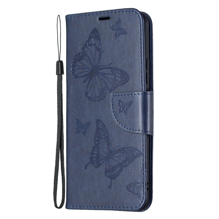 For Xiaomi Mi 11 Lite Embossing Two Butterflies Pattern Horizontal Flip PU Leather Case with Holder & Card Slot & Wallet & Lanyard