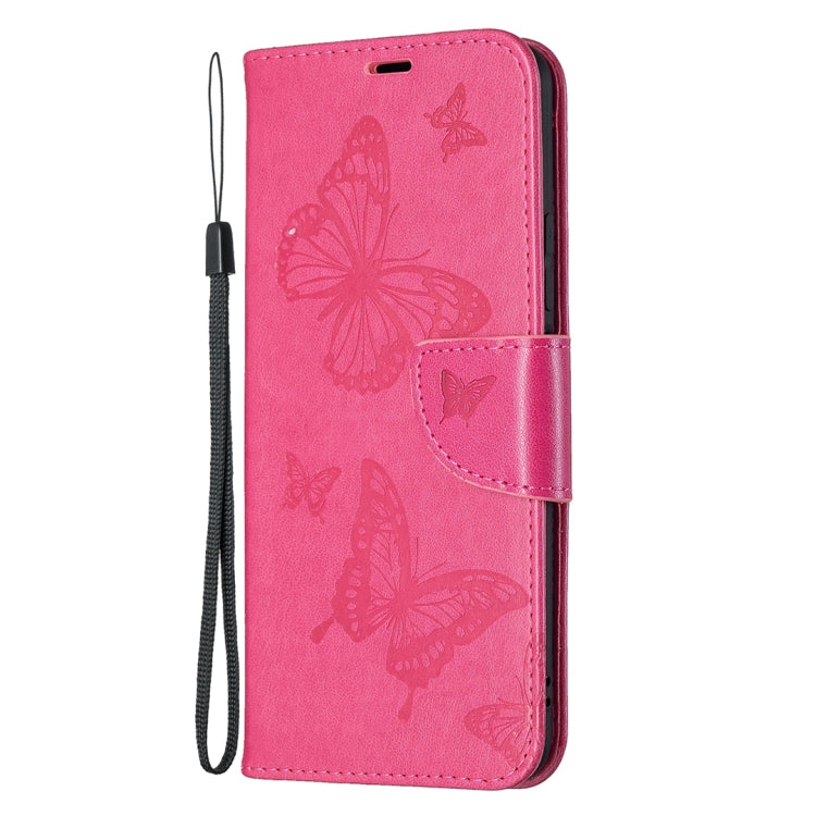 For Xiaomi Mi 11 Lite Embossing Two Butterflies Pattern Horizontal Flip PU Leather Case with Holder & Card Slot & Wallet & Lanyard