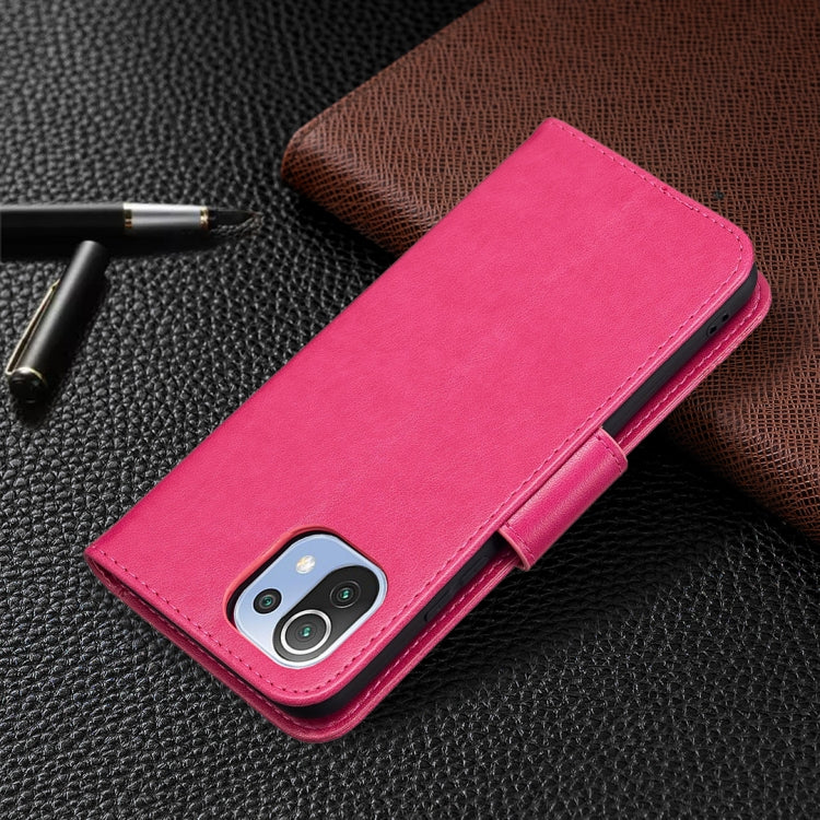 For Xiaomi Mi 11 Lite Embossing Two Butterflies Pattern Horizontal Flip PU Leather Case with Holder & Card Slot & Wallet & Lanyard