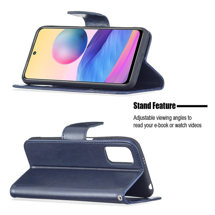 For Xiaomi Poco M3 Pro / Redmi Note 10 5G Embossing Two Butterflies Pattern Horizontal Flip PU Leather Case with Holder & Card Slot & Wallet & Lanyard