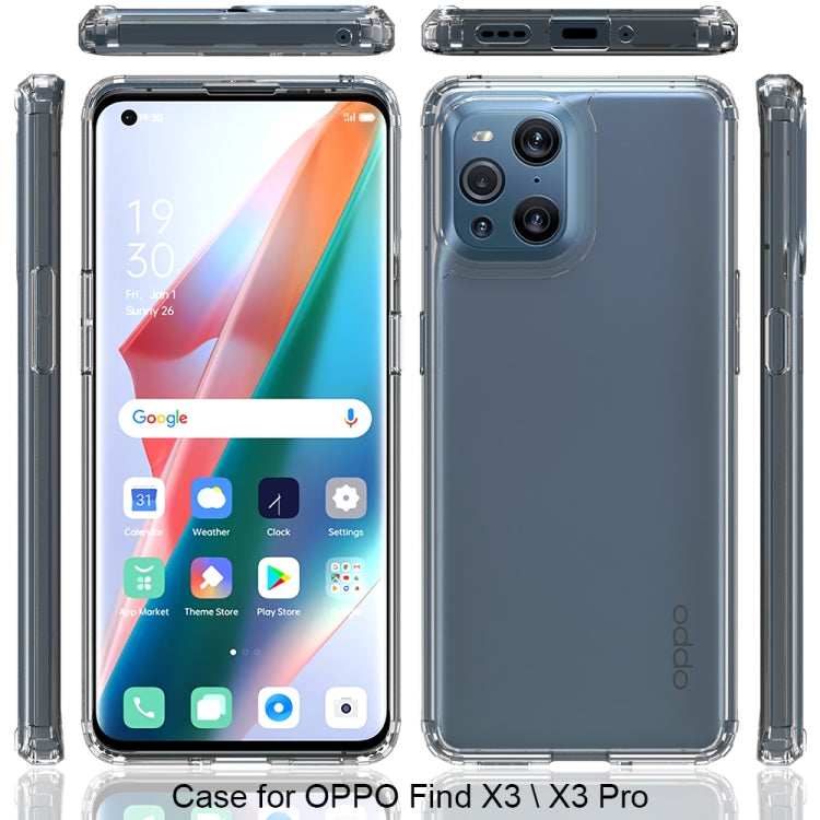 For OPPO Find X3 / X3 Pro Shockproof Scratchproof TPU + Acrylic Protective Case