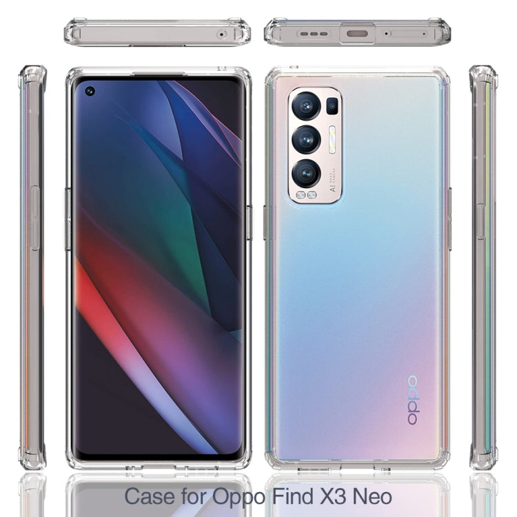 For OPPO Find X3 Neo Shockproof Scratchproof TPU + Acrylic Protective Case