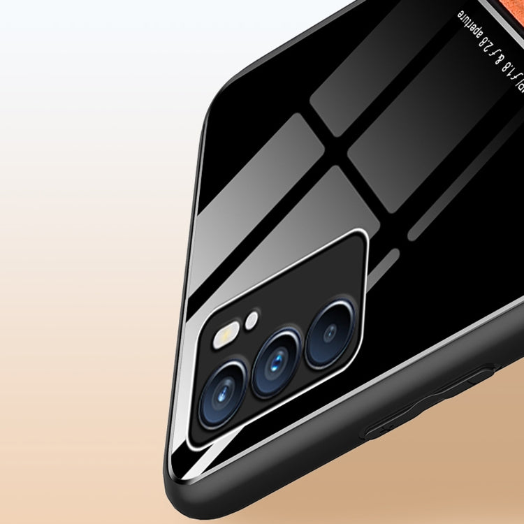 For OPPO Reno6 5G All-inclusive Leather + Organic Glass Protective Case with Metal Iron Sheet