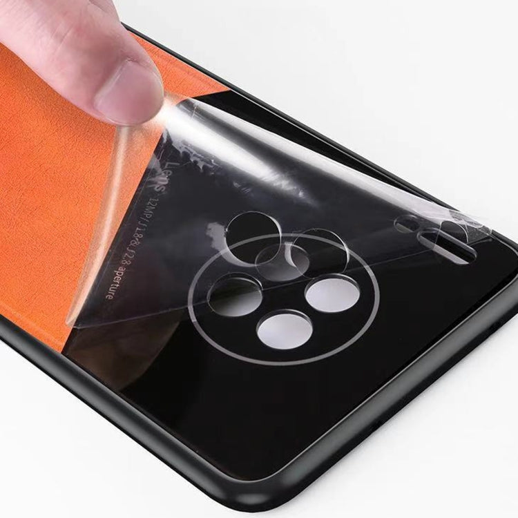 For OPPO Reno6 Pro 5G All-inclusive Leather + Organic Glass Protective Case with Metal Iron Sheet