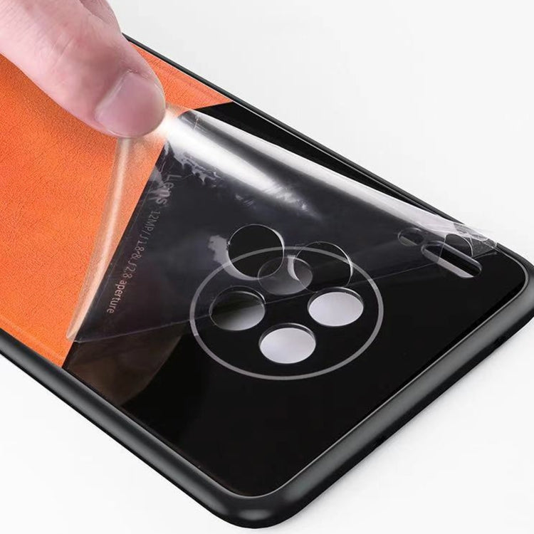 For OPPO Realme C21 All-inclusive Leather + Organic Glass Protective Case with Metal Iron Sheet