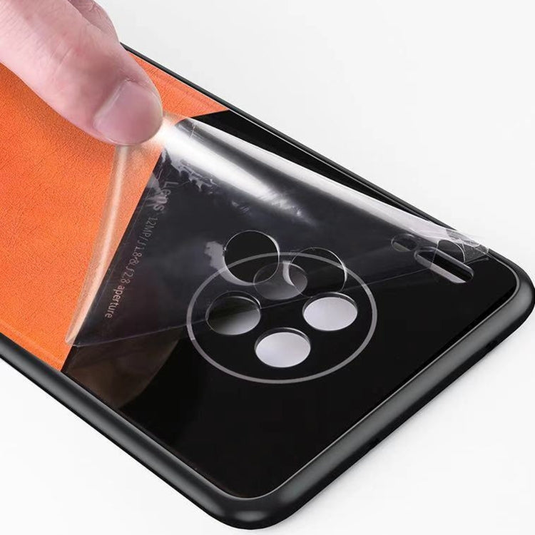 For vivo X60 5G All-inclusive Leather + Organic Glass Protective Case with Metal Iron Sheet