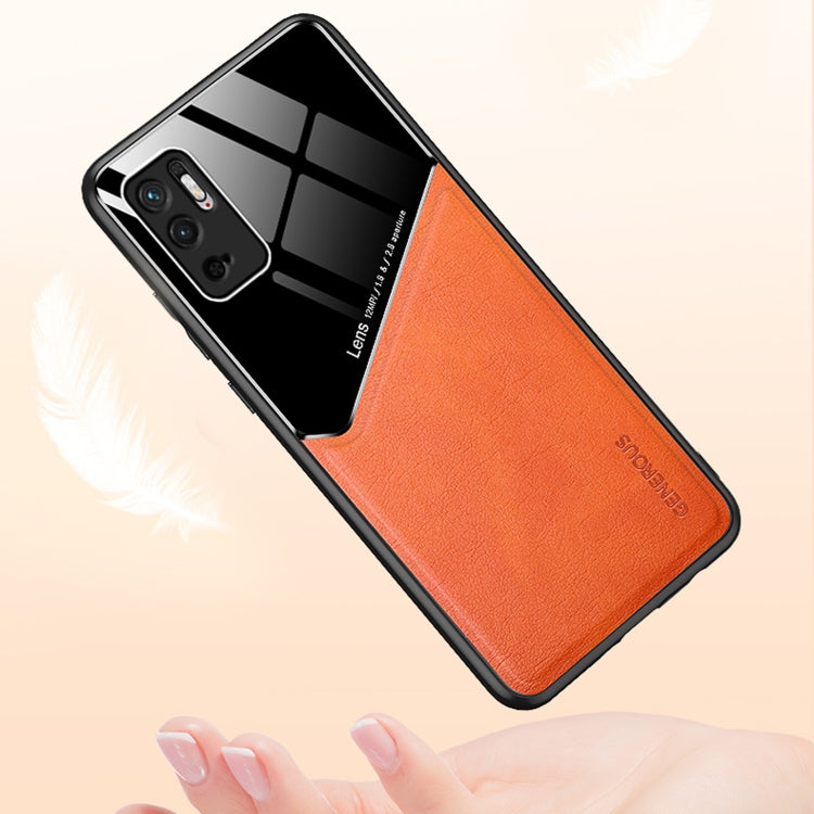For Xiaomi Redmi Note 10 5G All-inclusive Leather + Organic Glass Protective Case with Metal Iron Sheet
