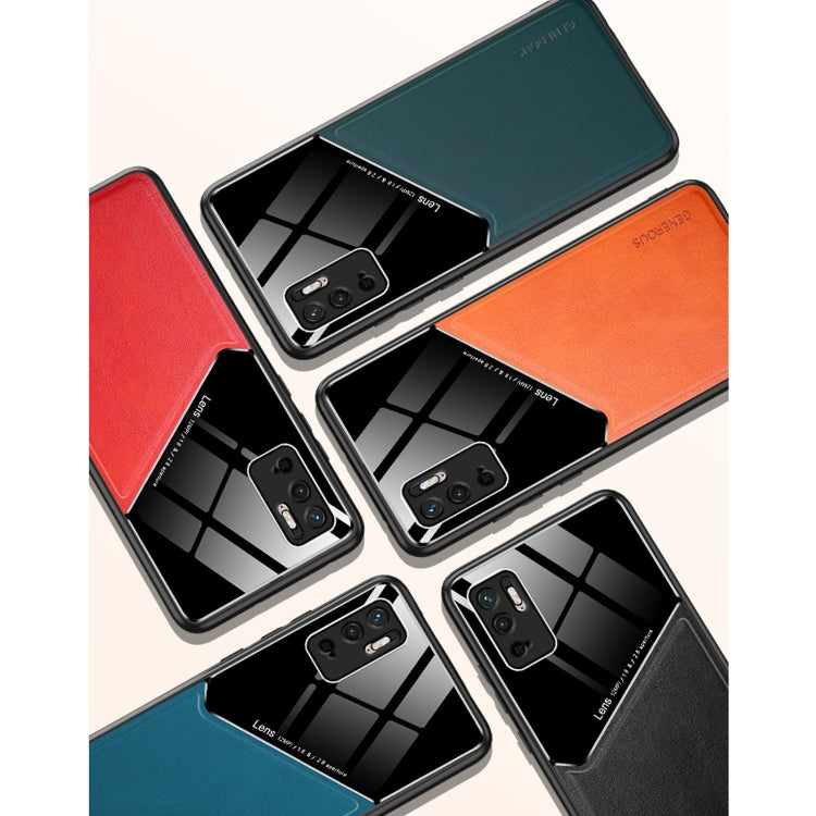 For Xiaomi Redmi Note 10 5G All-inclusive Leather + Organic Glass Protective Case with Metal Iron Sheet