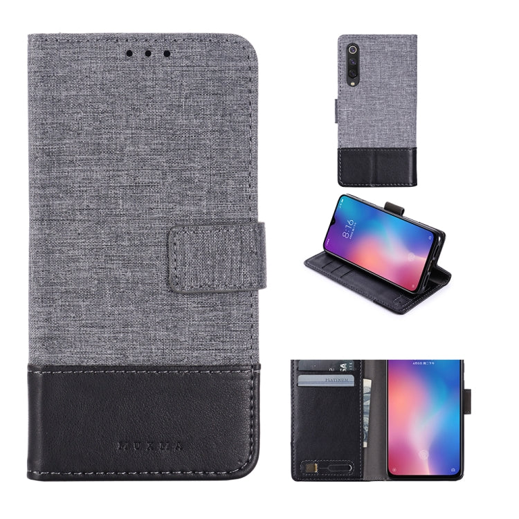 For Xiaomi Mi 9 SE MUXMA MX102 Horizontal Flip Canvas Leather Case with Stand & Card Slot & Wallet Function