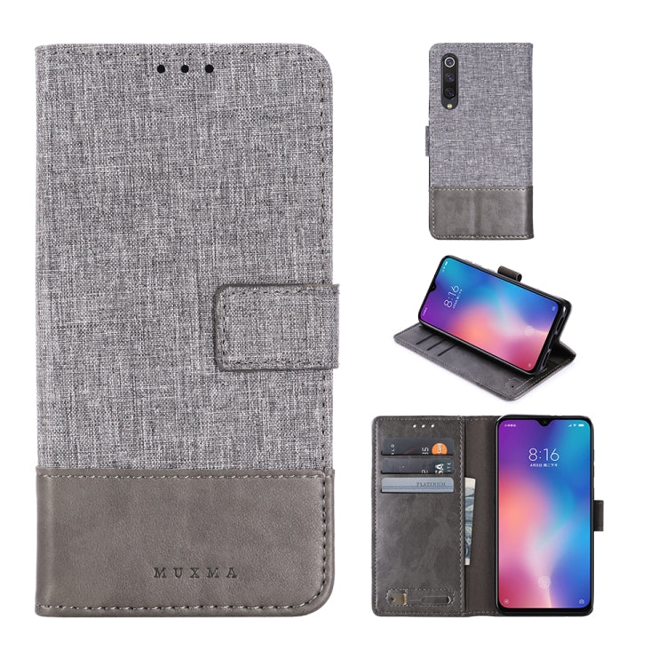 For Xiaomi Mi 9 SE MUXMA MX102 Horizontal Flip Canvas Leather Case with Stand & Card Slot & Wallet Function