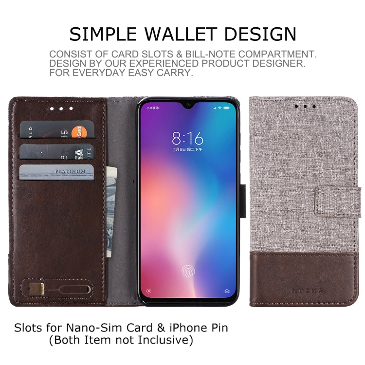 For Xiaomi Mi 9 SE MUXMA MX102 Horizontal Flip Canvas Leather Case with Stand & Card Slot & Wallet Function