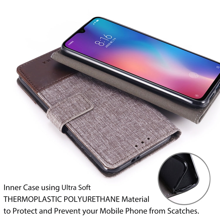 For Xiaomi Mi 9 SE MUXMA MX102 Horizontal Flip Canvas Leather Case with Stand & Card Slot & Wallet Function