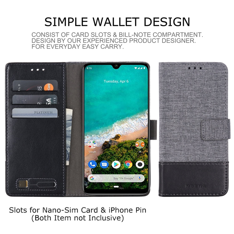 For Xiaomi Mi A3 MUXMA MX102 Horizontal Flip Canvas Leather Case with Stand & Card Slot & Wallet Function