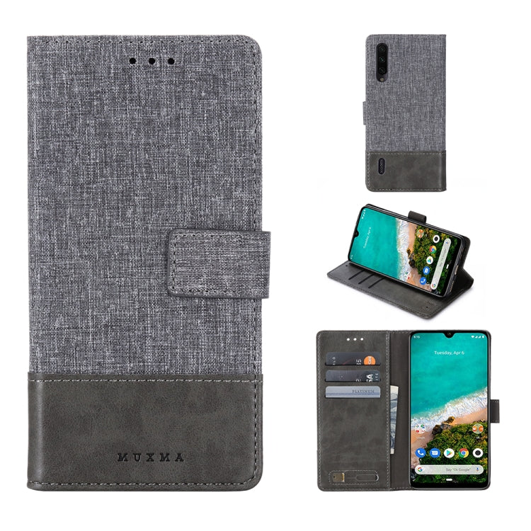 For Xiaomi Mi A3 MUXMA MX102 Horizontal Flip Canvas Leather Case with Stand & Card Slot & Wallet Function