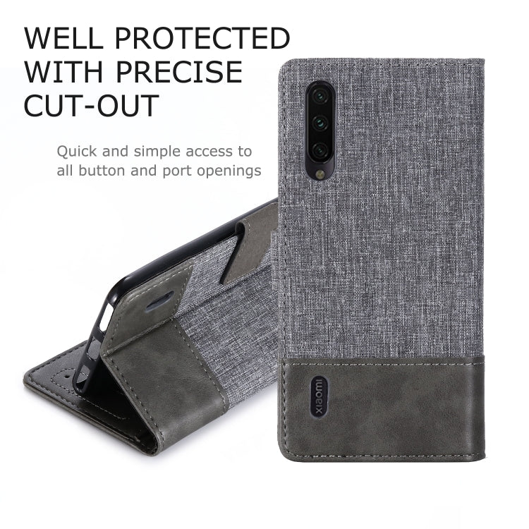 For Xiaomi Mi A3 MUXMA MX102 Horizontal Flip Canvas Leather Case with Stand & Card Slot & Wallet Function