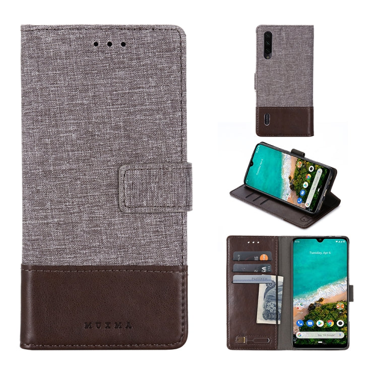 For Xiaomi Mi A3 MUXMA MX102 Horizontal Flip Canvas Leather Case with Stand & Card Slot & Wallet Function