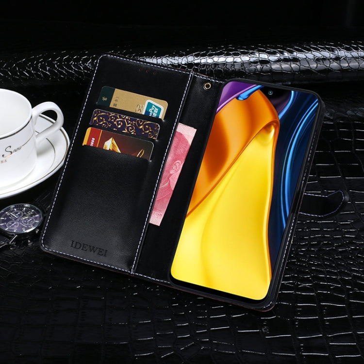 For Xiaomi Poco M3 Pro 5G idewei Crocodile Texture Horizontal Flip Leather Case with Holder & Card Slots & Wallet