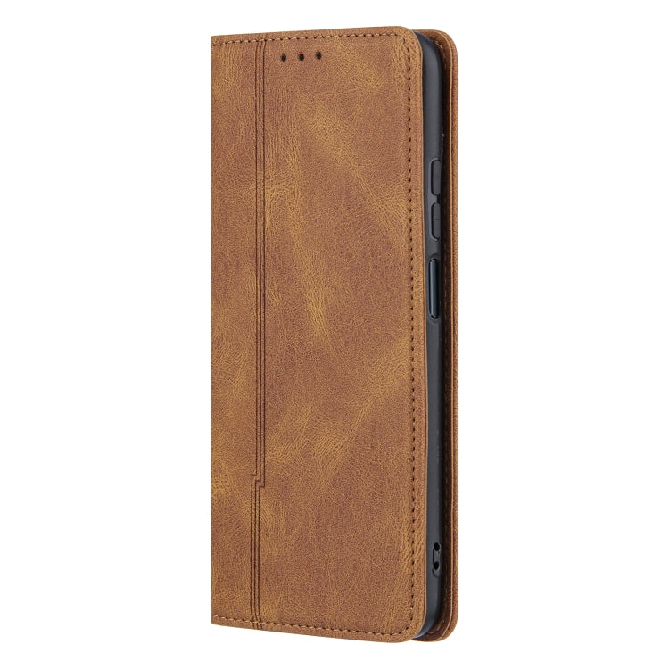 For Xiaomi Redmi Note 10 4G Skin Feel Pressure Line Magnetic Horizontal Flip Leather Case with Holder & Card Slot & Wallet & Photo Frame