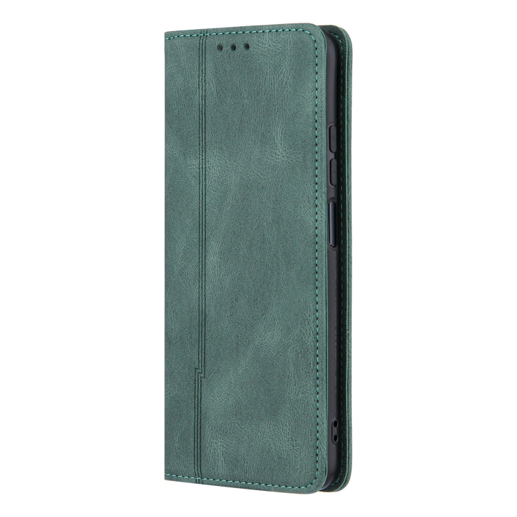 For Xiaomi Redmi Note 10 4G Skin Feel Pressure Line Magnetic Horizontal Flip Leather Case with Holder & Card Slot & Wallet & Photo Frame