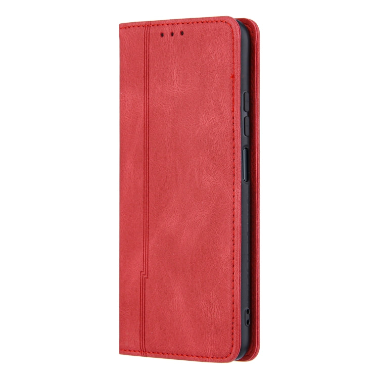 For Xiaomi Redmi Note 10 5G Skin Feel Pressure Line Magnetic Horizontal Flip Leather Case with Holder & Card Slot & Wallet & Photo Frame