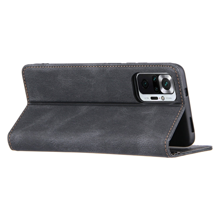 For Xiaomi Mi 10T Lite Skin Feel Pressure Line Magnetic Horizontal Flip Leather Case with Holder & Card Slot & Wallet & Photo Frame