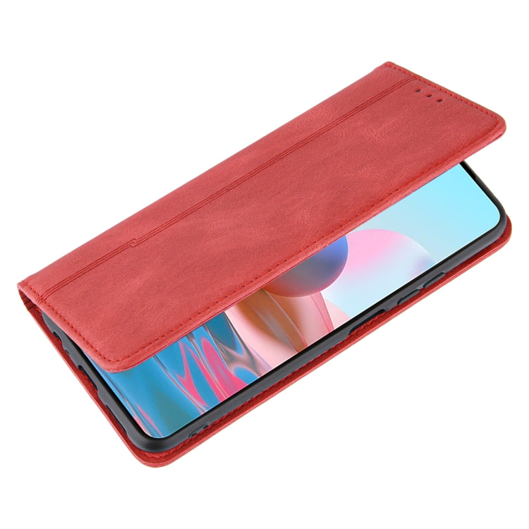 For Xiaomi Mi 10T Lite Skin Feel Pressure Line Magnetic Horizontal Flip Leather Case with Holder & Card Slot & Wallet & Photo Frame