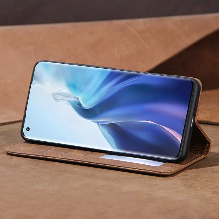 For Xiaomi Mi 11 Skin Feel Pressure Line Magnetic Horizontal Flip Leather Case with Holder & Card Slot & Wallet & Photo Frame