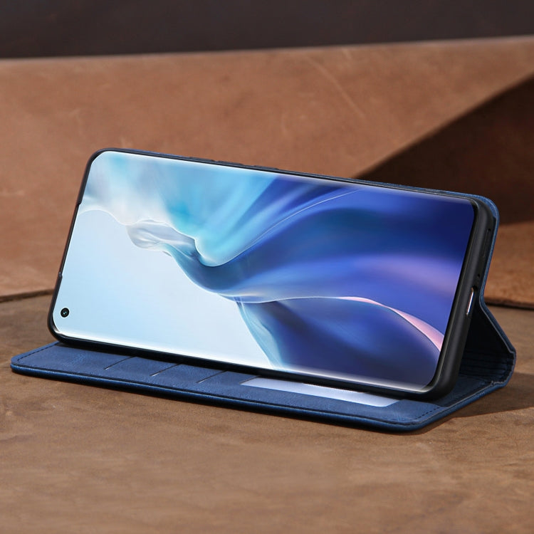 For Xiaomi Mi 11 Lite Skin Feel Pressure Line Magnetic Horizontal Flip Leather Case with Holder & Card Slot & Wallet & Photo Frame