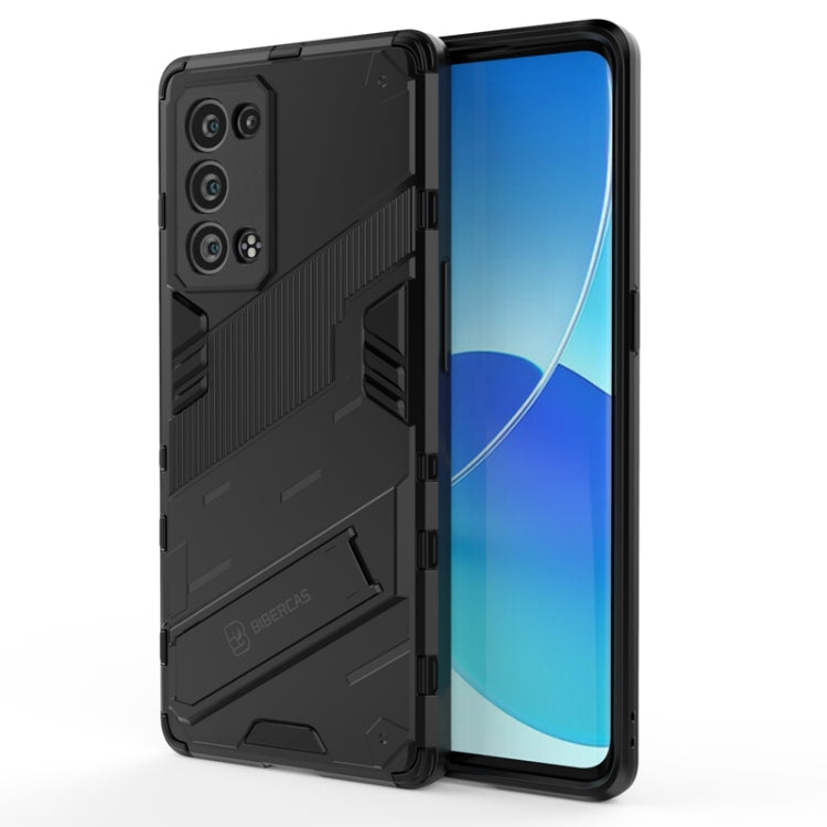 For OPPO Reno6 Pro+ 5G Punk Armor 2 in 1 PC + TPU Shockproof Case with Invisible Holder