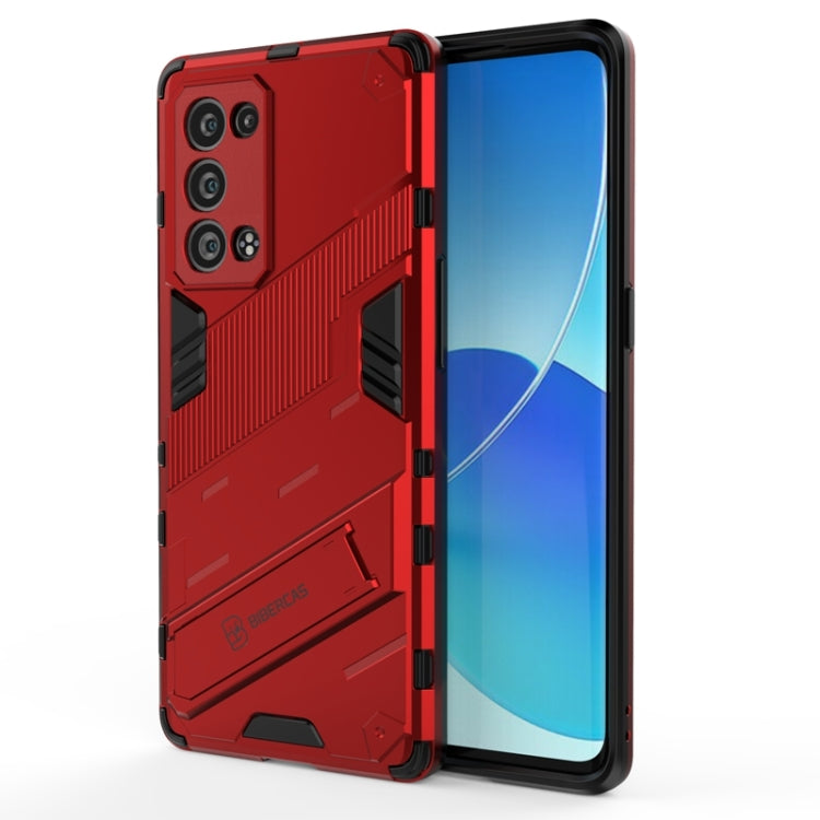 For OPPO Reno6 Pro+ 5G Punk Armor 2 in 1 PC + TPU Shockproof Case with Invisible Holder