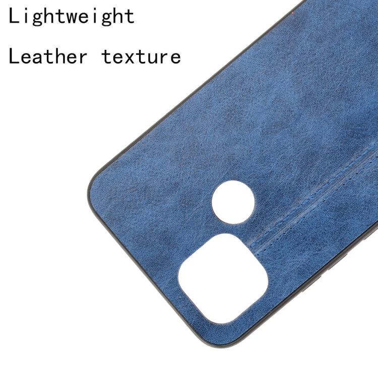 For OPPO Realme C21 Shockproof Sewing Cow Pattern Skin PC + PU + TPU Case