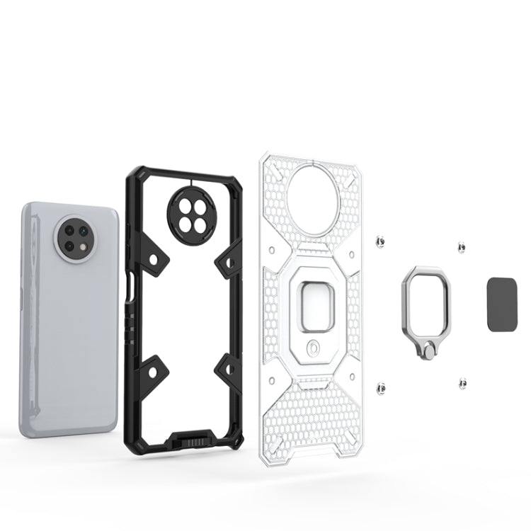 For Xiaomi Redmi Note 9 5G Space PC+TPU Ring Holder Protective Case