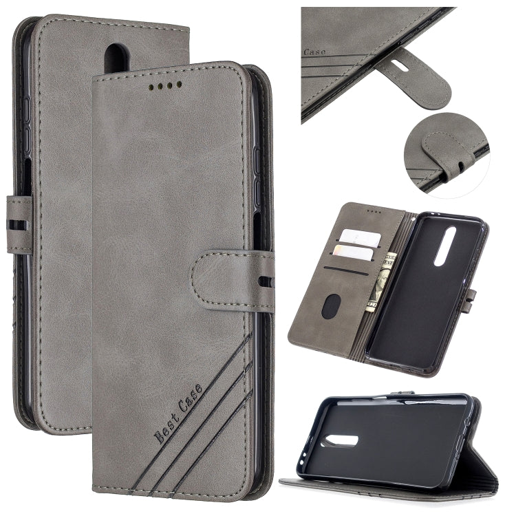 For Xiaomi Redmi K30 Stitching Style 2-Color Cow Texture Horizontal Flip PU Leather Case with Holder & Card Slot & Lanyard