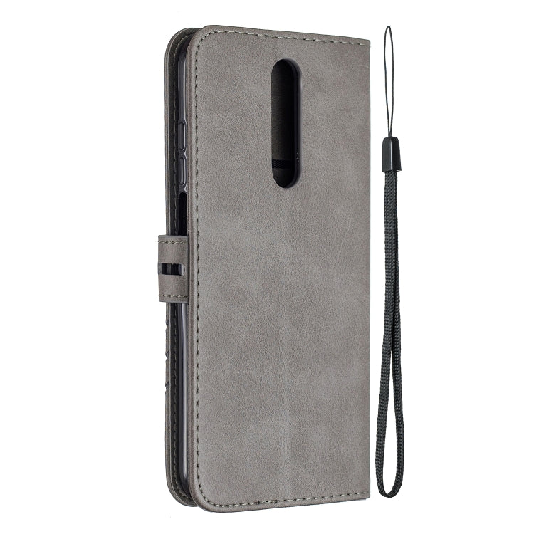 For Xiaomi Redmi K30 Stitching Style 2-Color Cow Texture Horizontal Flip PU Leather Case with Holder & Card Slot & Lanyard