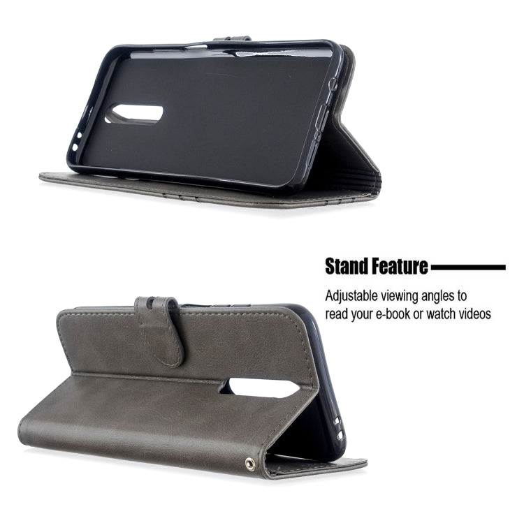 For Xiaomi Redmi K30 Stitching Style 2-Color Cow Texture Horizontal Flip PU Leather Case with Holder & Card Slot & Lanyard