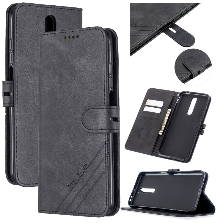 For Xiaomi Redmi K30 Stitching Style 2-Color Cow Texture Horizontal Flip PU Leather Case with Holder & Card Slot & Lanyard