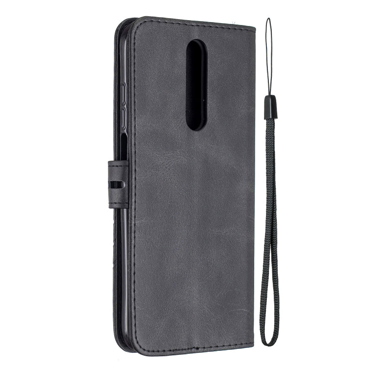 For Xiaomi Redmi K30 Stitching Style 2-Color Cow Texture Horizontal Flip PU Leather Case with Holder & Card Slot & Lanyard