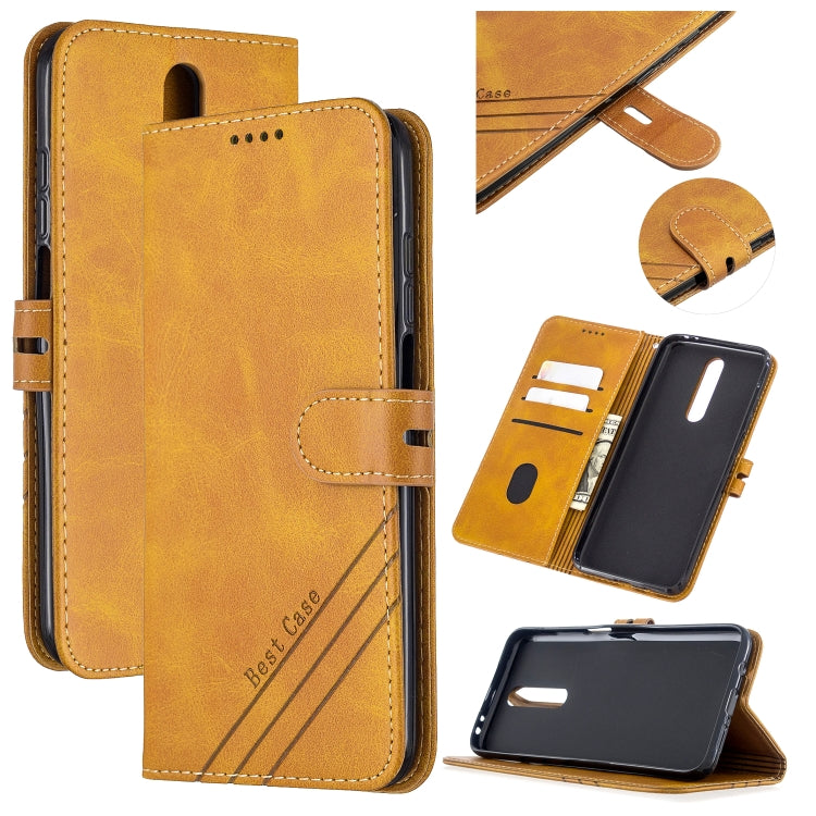 For Xiaomi Redmi K30 Stitching Style 2-Color Cow Texture Horizontal Flip PU Leather Case with Holder & Card Slot & Lanyard
